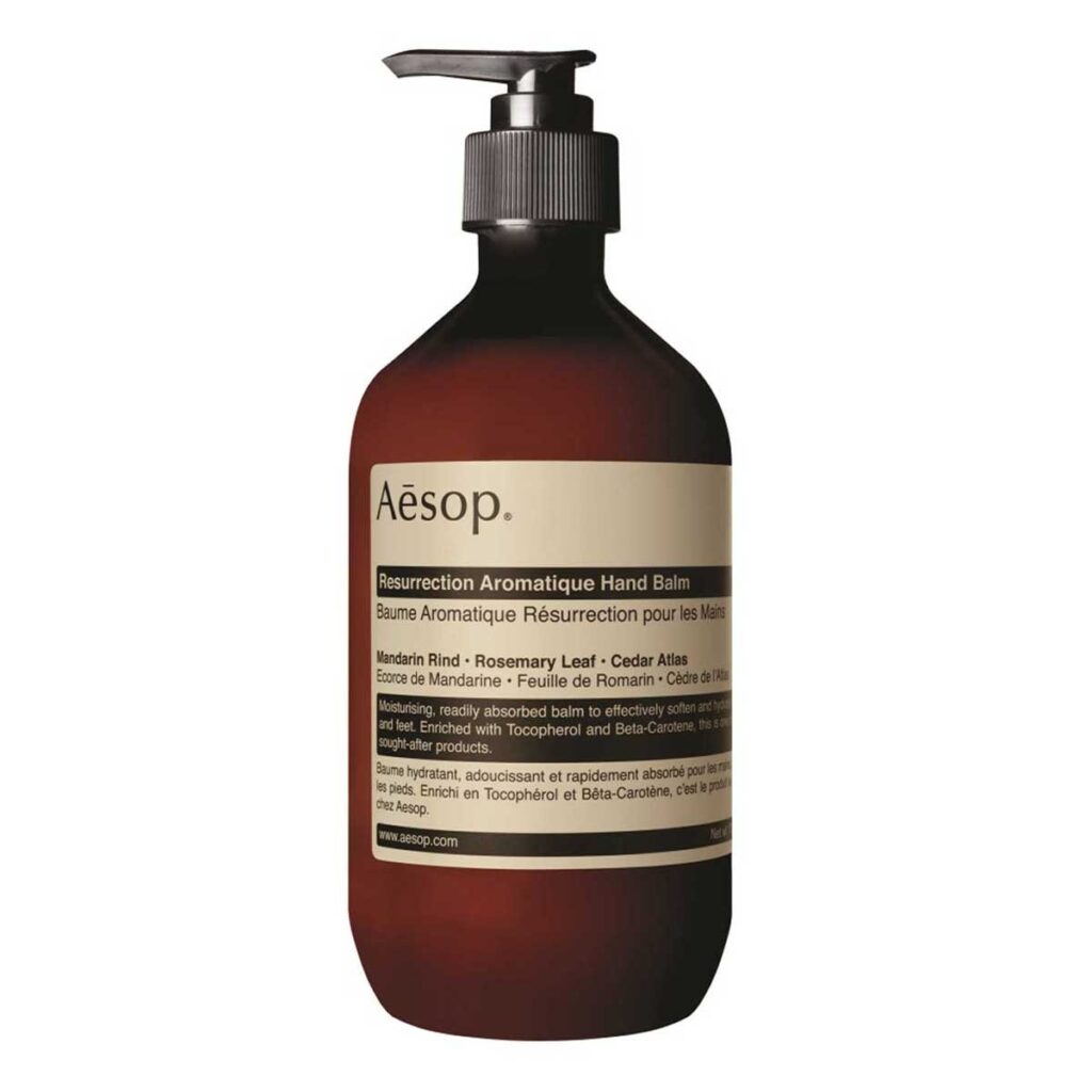 Aesop Resurrection Aromatique Hand Balm, el cuidado corporal que revitaliza tus manos